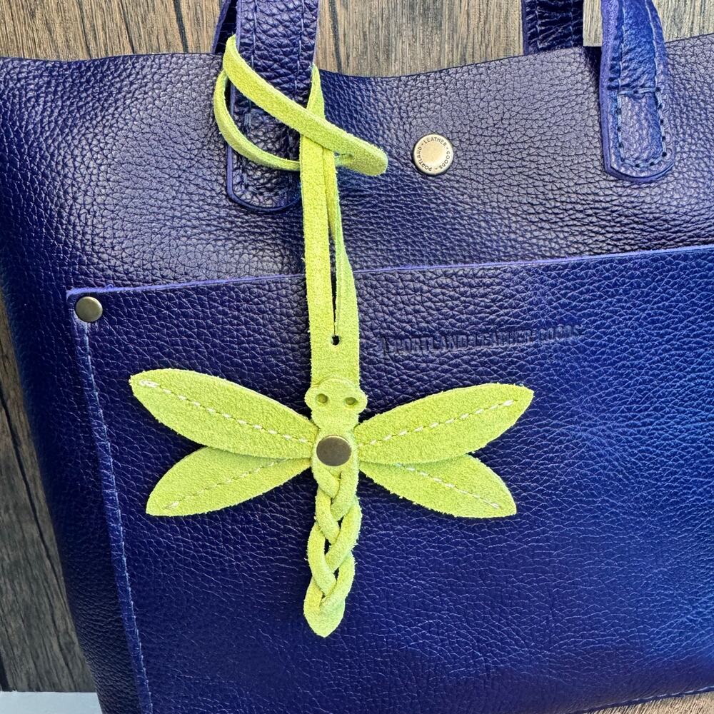 Portland Leather Dragonfly Charm LIME FAST SHIP Bag Purse Charm NEW!